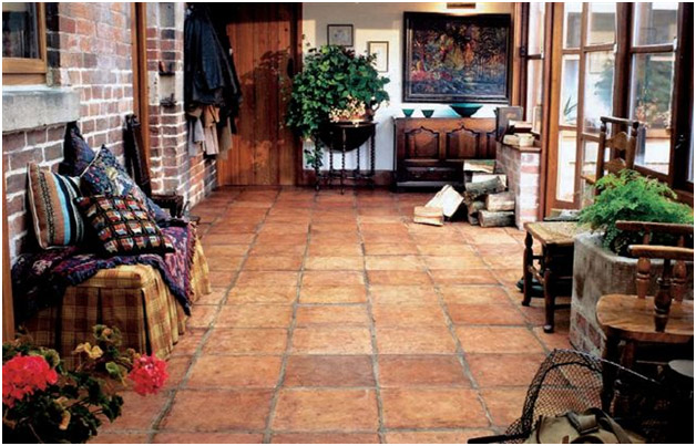 FabModula terracotta brick flooring